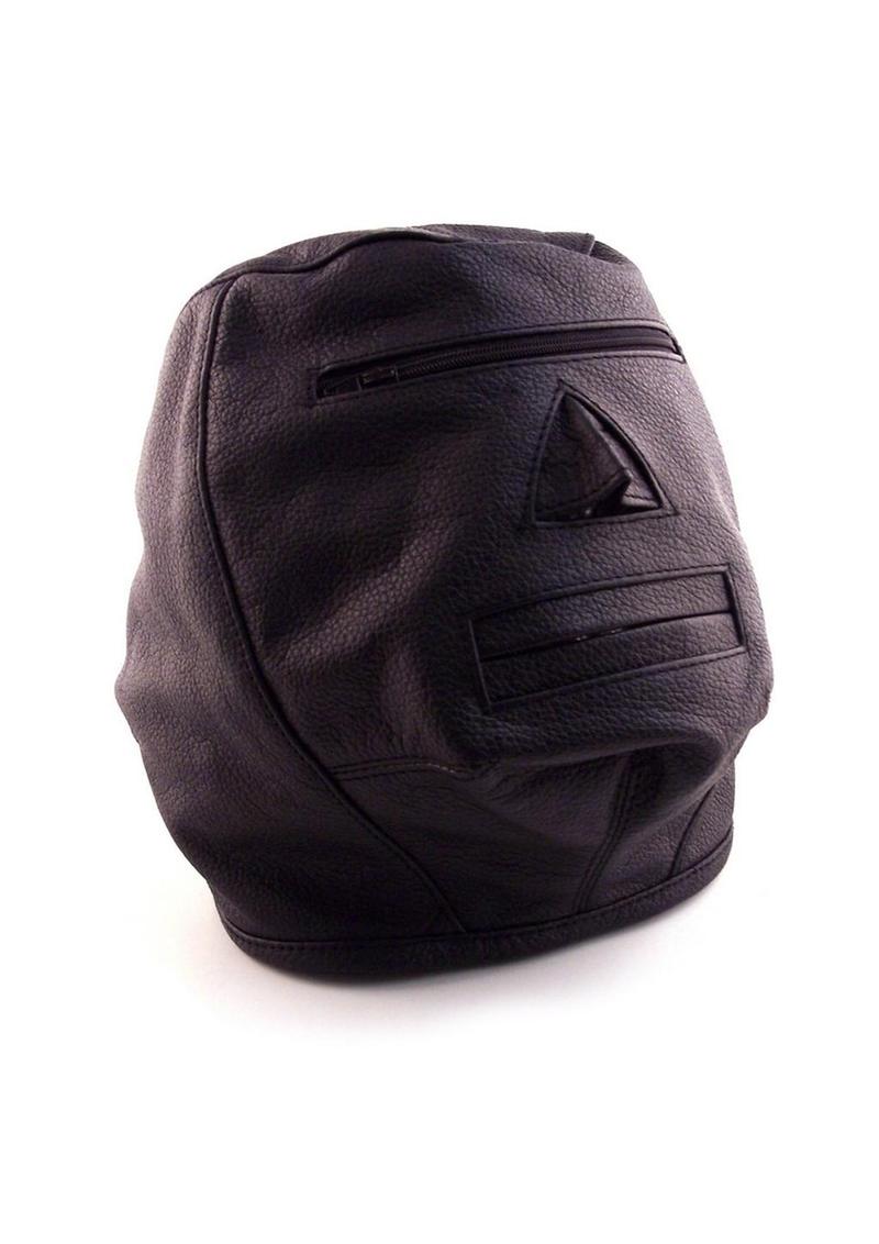 Rouge Leather Zip Eye Mask