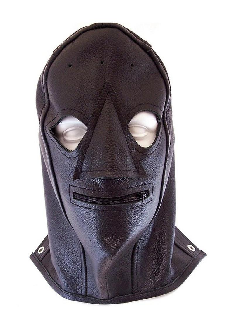 Rouge Leather Zip Mask
