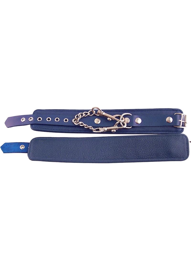 Rouge Plain Leather Adjustable Ankle Cuffs