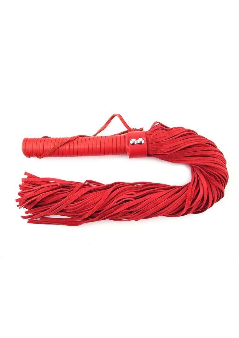 Rouge Suede Flogger with Leather Handle