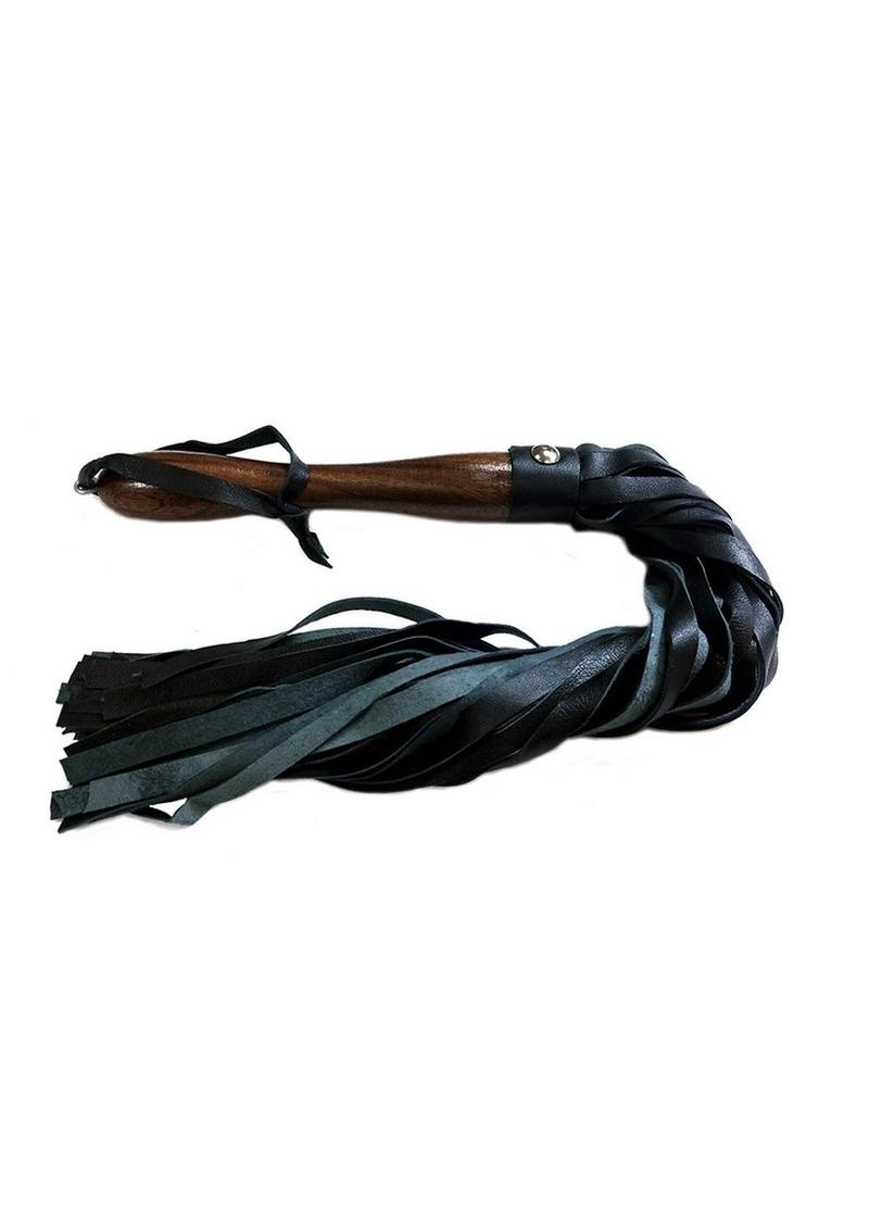 Rouge Wooden Handle Leather Flogger