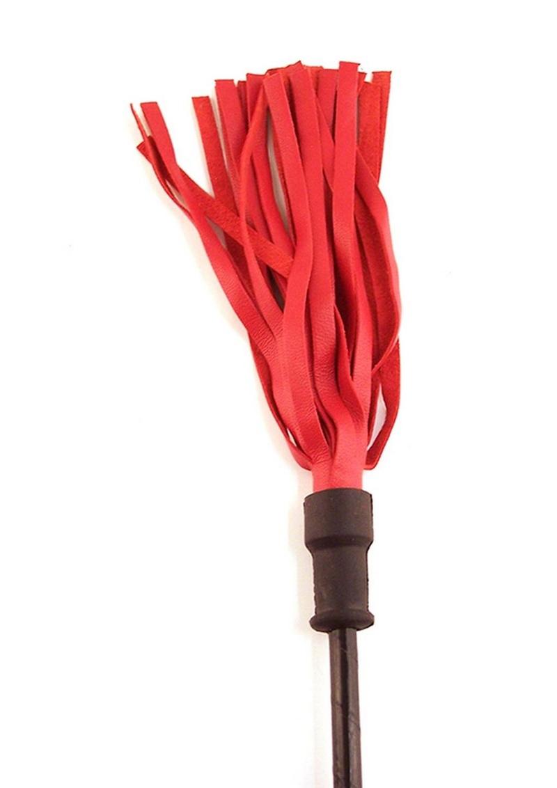 Rouge Wooden Handle Leather Riding Crop