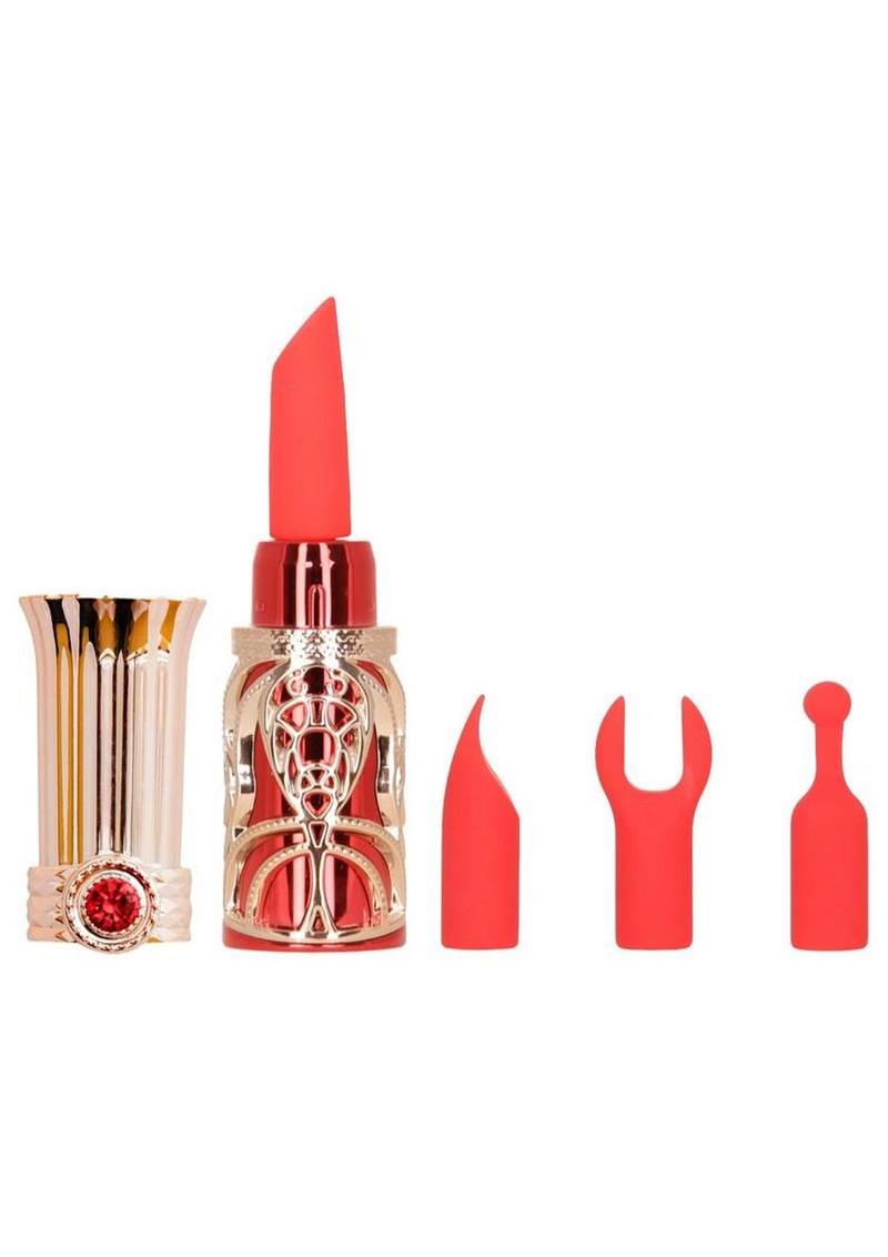 Ruby Kiss Lipstick Rechargeable Silicone Clitoral Stimulator