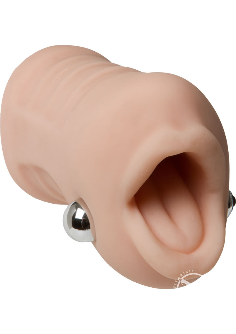 Sasha Grey Ultraskyn Deep Throat Sucker Vibrating Masturbator with Bullet - Mouth