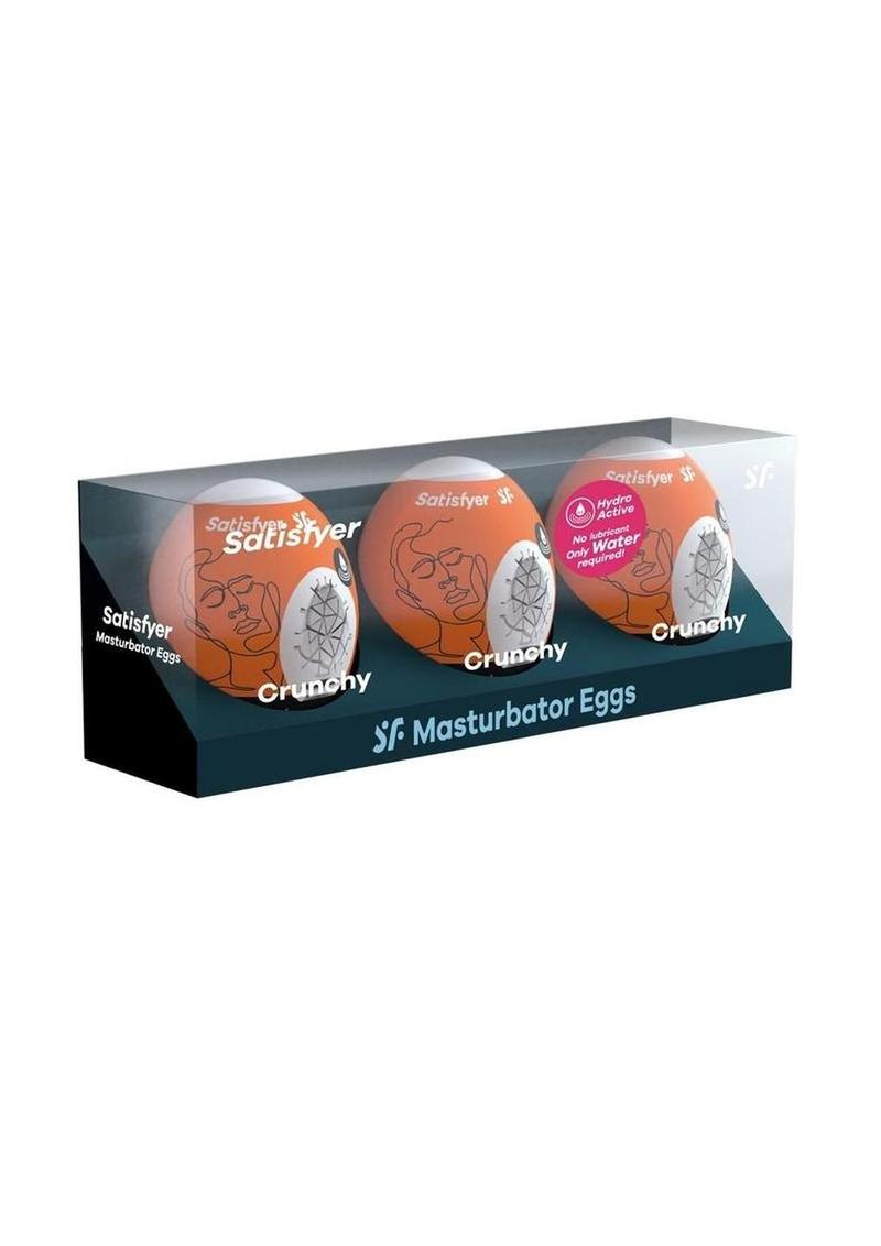 Satisfyer Masturbator Egg 3 Pack Set (Crunchy