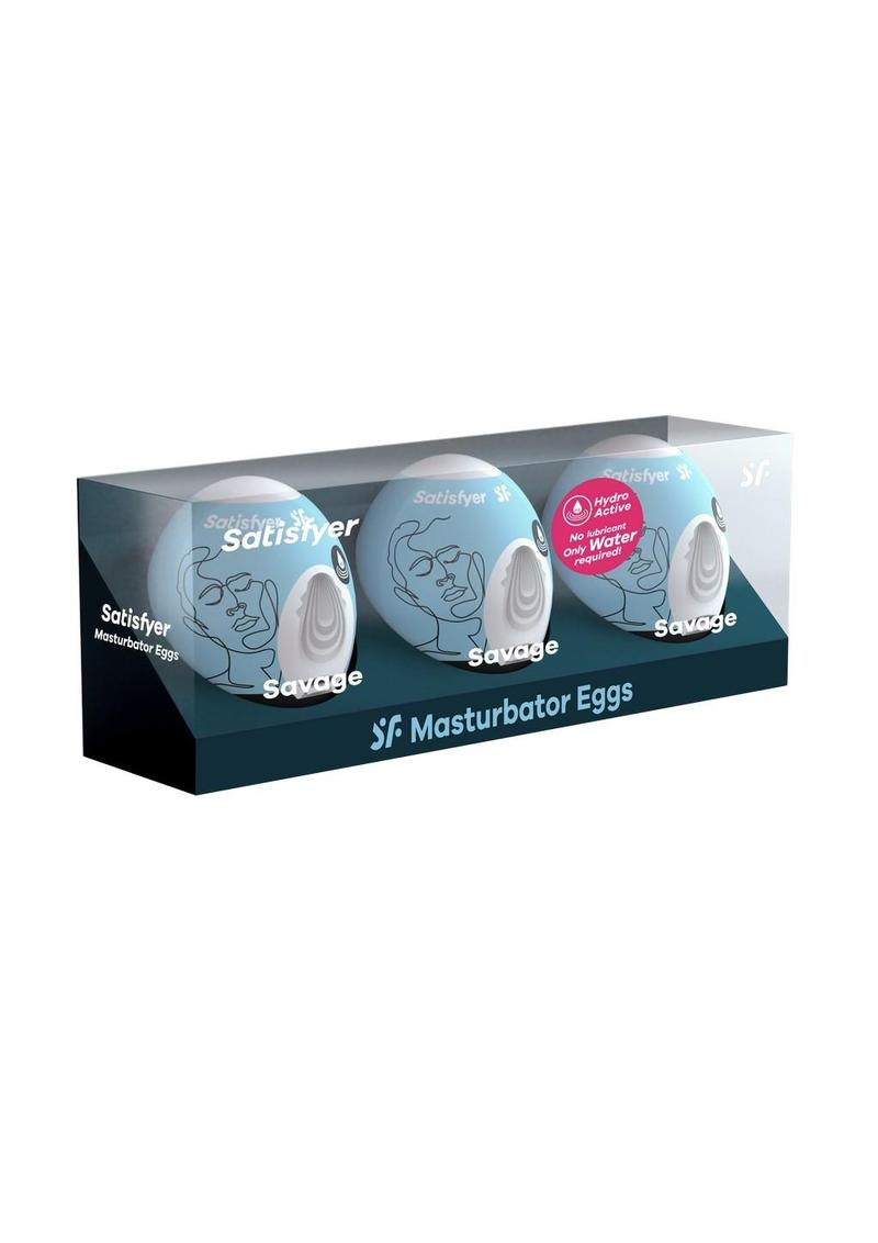 Satisfyer Masturbator Egg 3 Pack Set (Savage