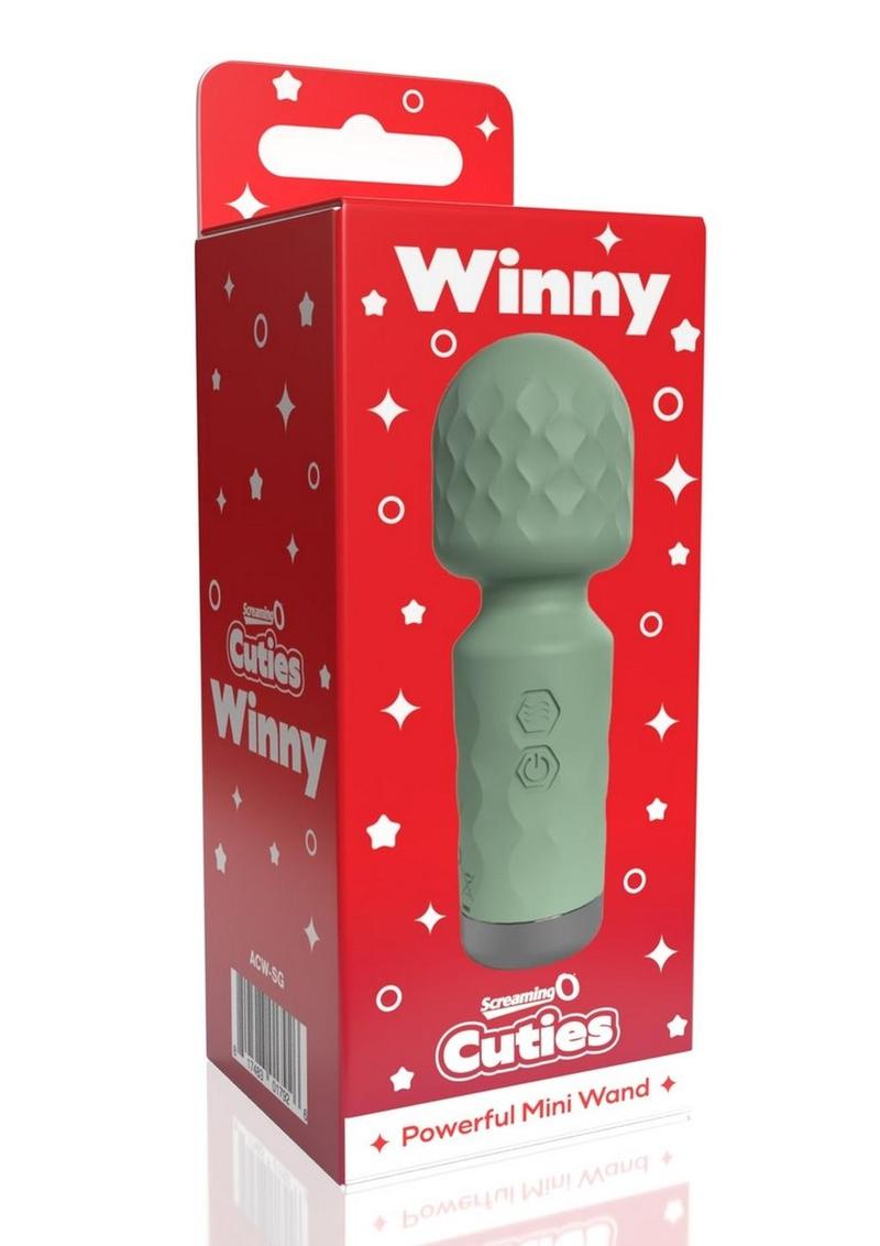 Screaming O Cuties Winny Rechargeable Silicone Vibrating Mini Wand - Sage