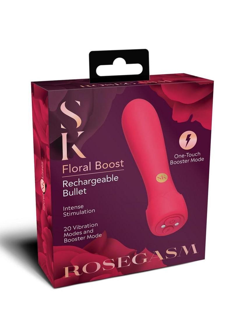 Secret Kisses Rosegasm Floral Boost Rechargeable Silicone Bullet Vibrator