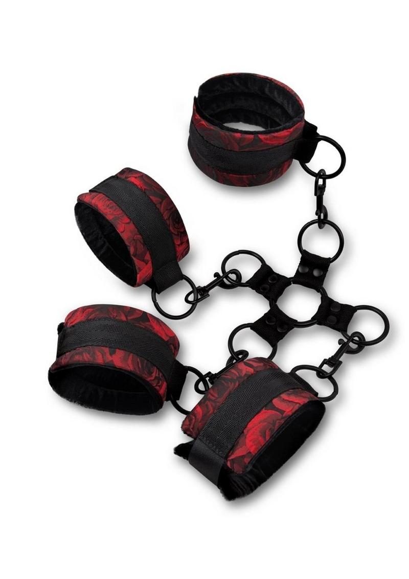 Secret Kisses Rosegasm Hogtie with Satin Blindfold