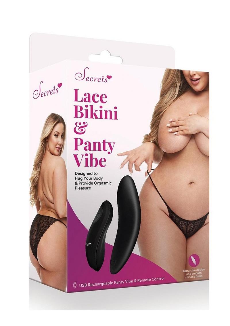 Secrets Lace Panty and Rechargeable Remote Control Panty Vibe