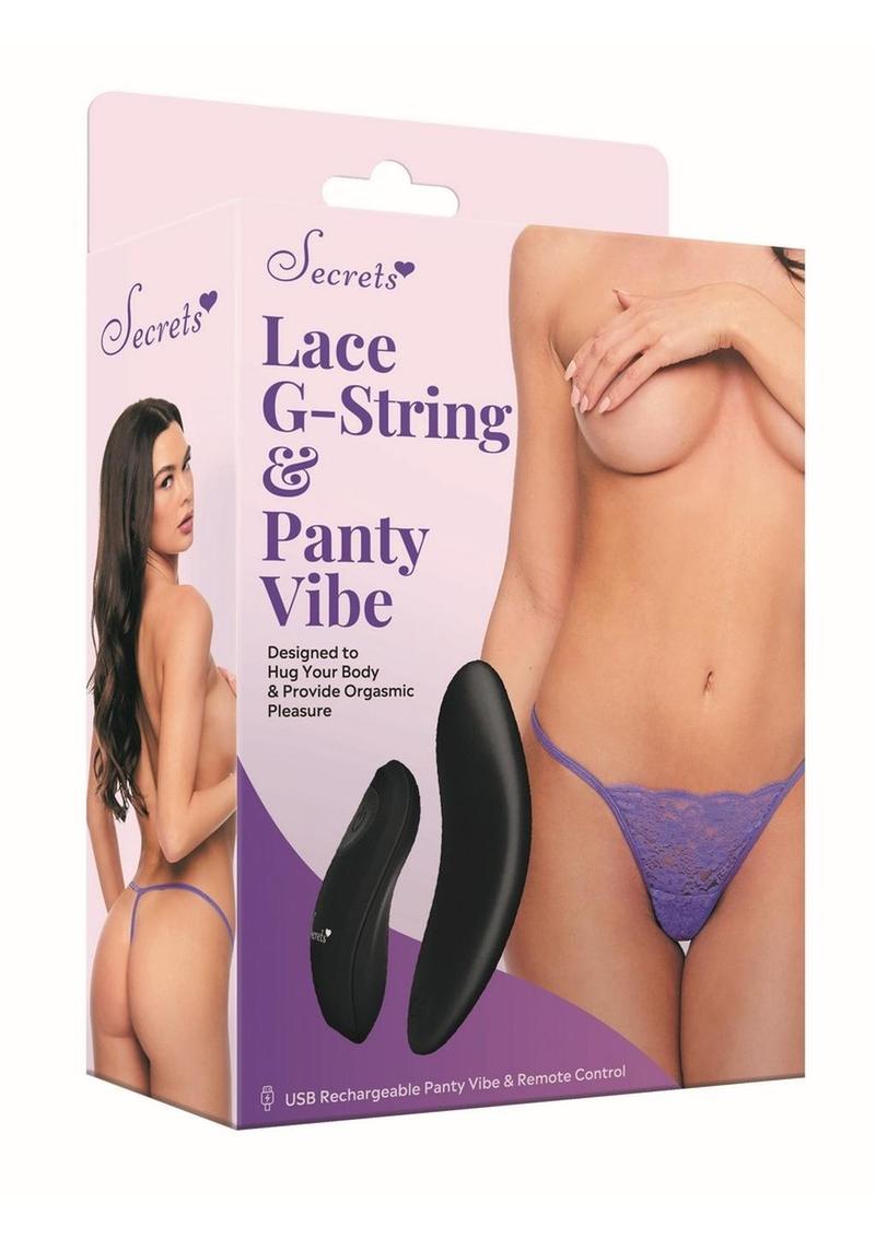 Secret Rechargeable Silicone Microfiber G-String and Panty Vibe with Remote Control