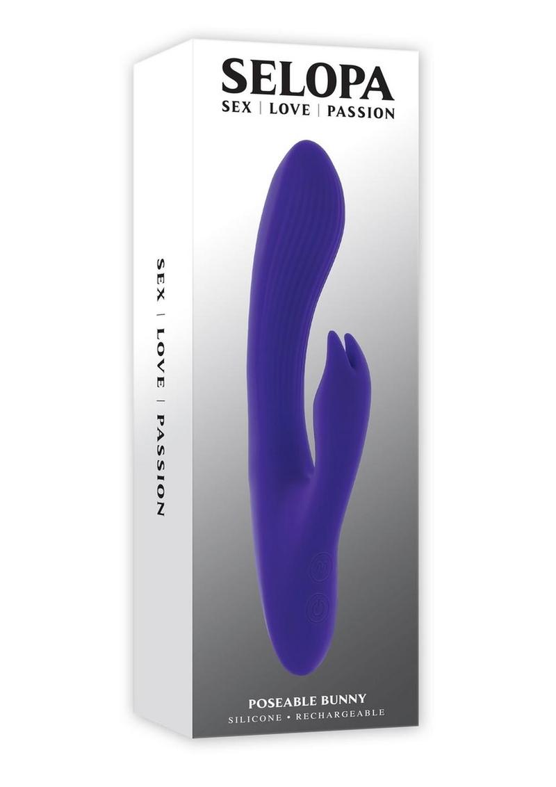 Selopa Poseable Bunny Rechargeable Silicone Rabbit Vibrator
