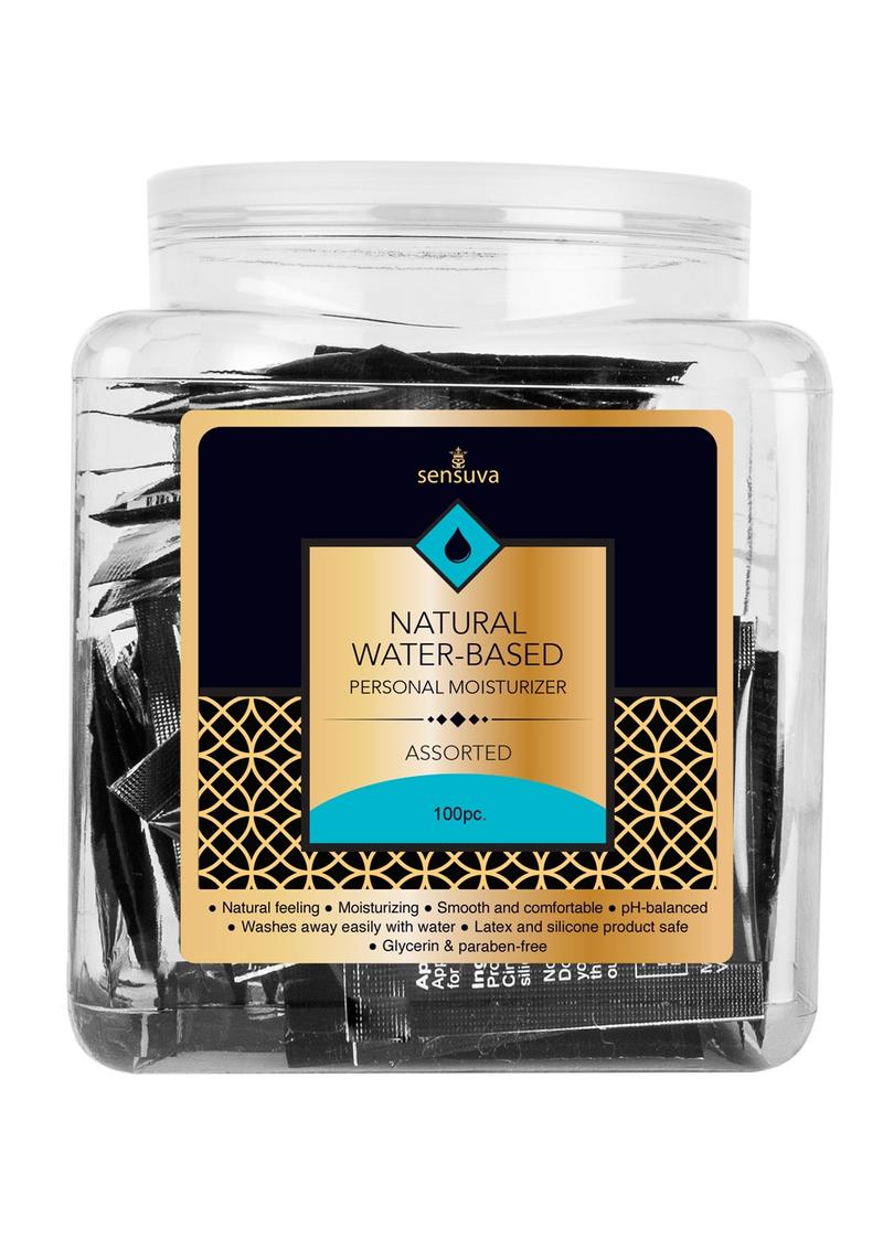 Sensuva Natural Water Based Personal Moisturizer Assorted Flavored Lubricant Fishbowl