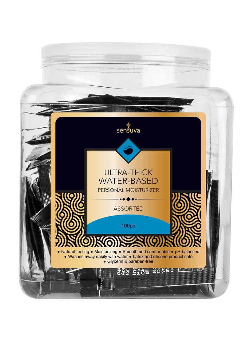 Sensuva Ultra Thick Water Based Personal Moisturizer Assorted Flavored Lubricants Fishbowl