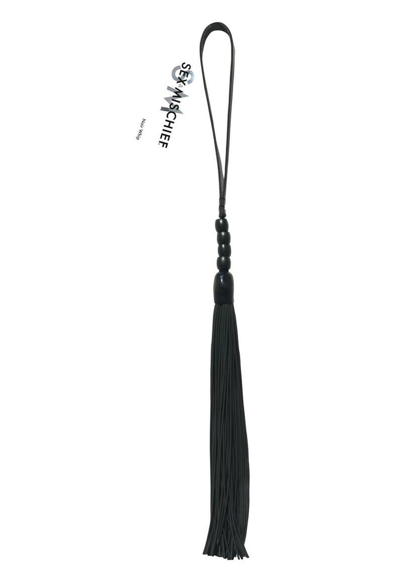 Sex and Mischief Beaded Flogger Noir Whip