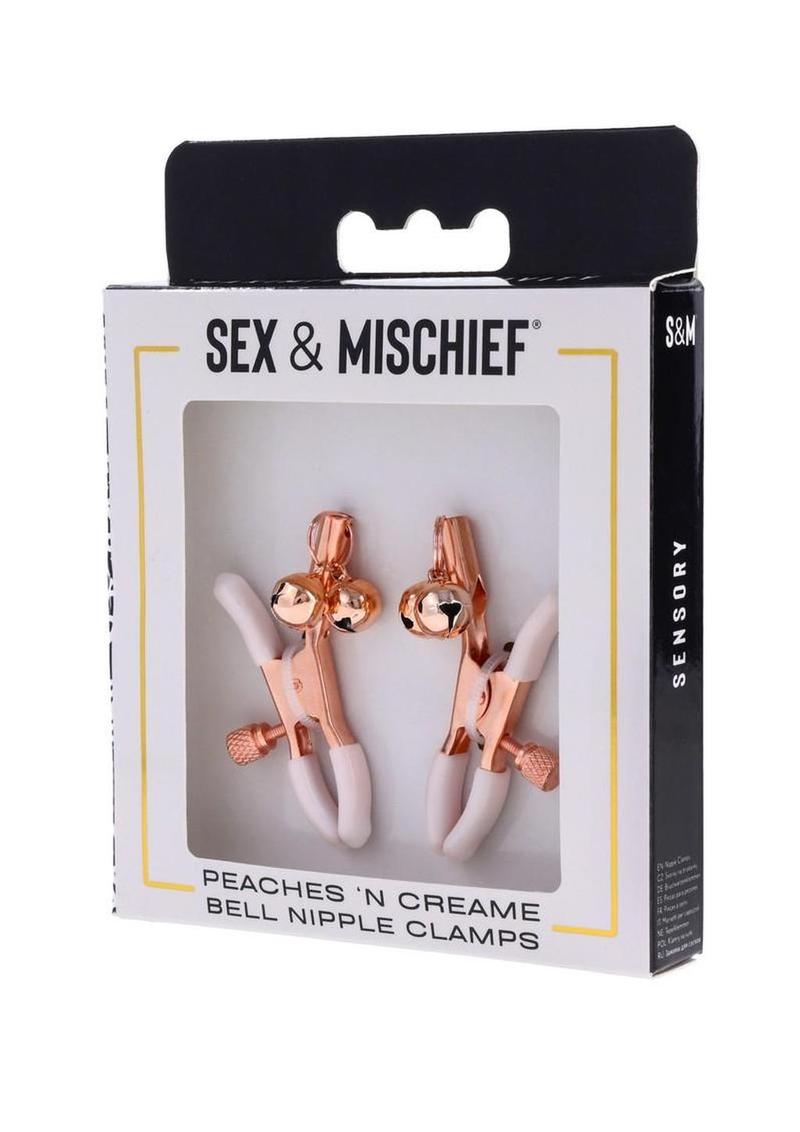Sex and Mischief Peaches N Creame Bell Nipple Clamps