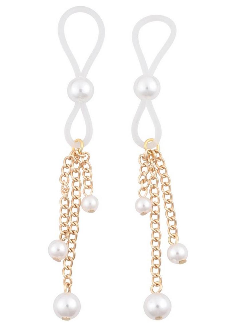 Sex and Mischief Pearl Nipple Ties