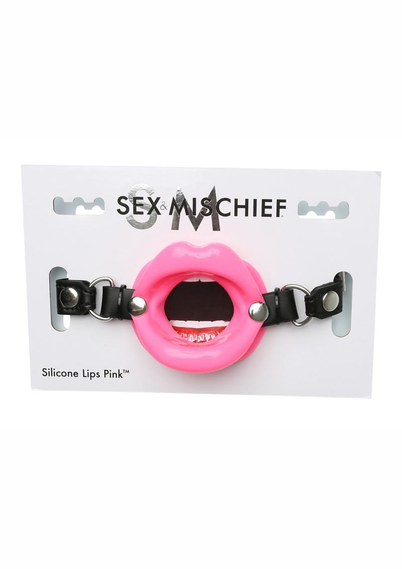 Sex and Mischief Silicone Lips Open Mouth Gag