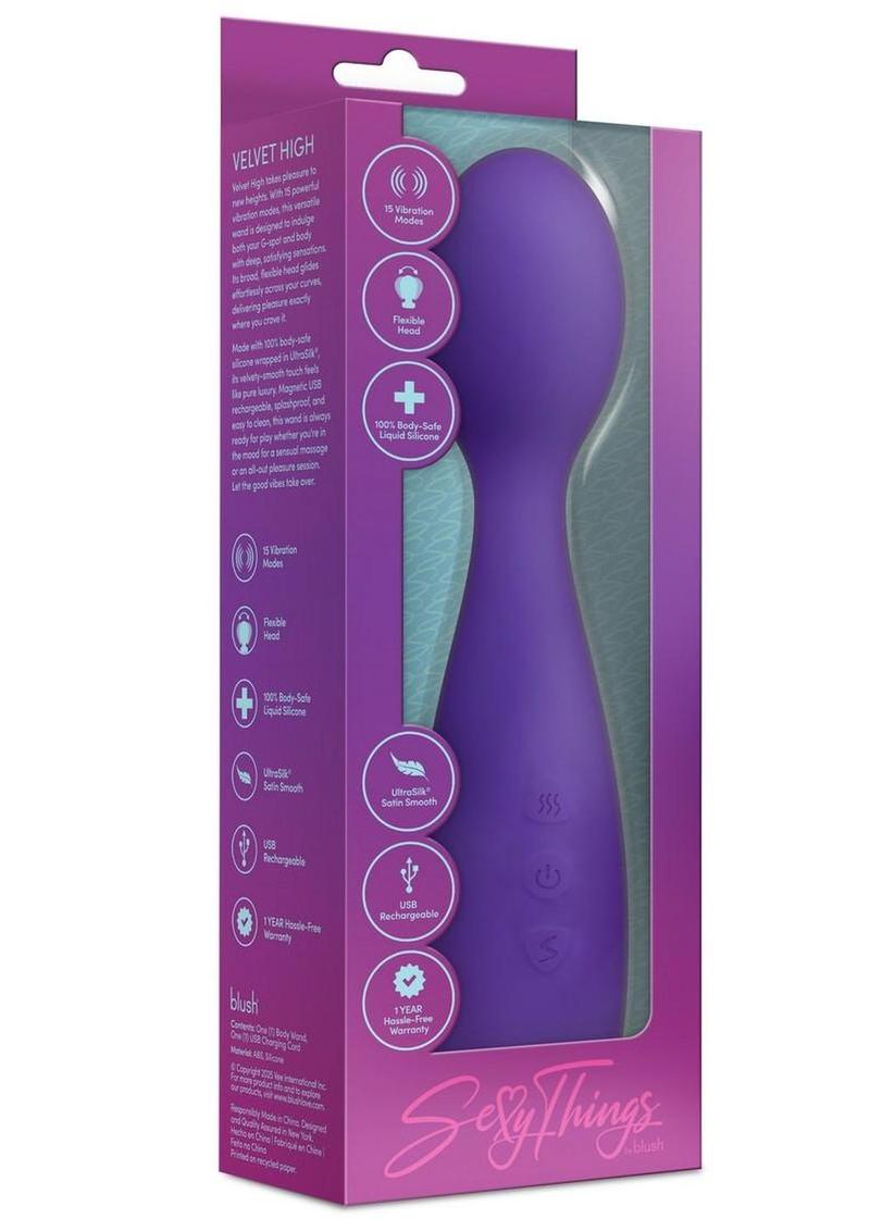 Sexy Things Velvet High Rechargeable Silicone Vibrating Wand