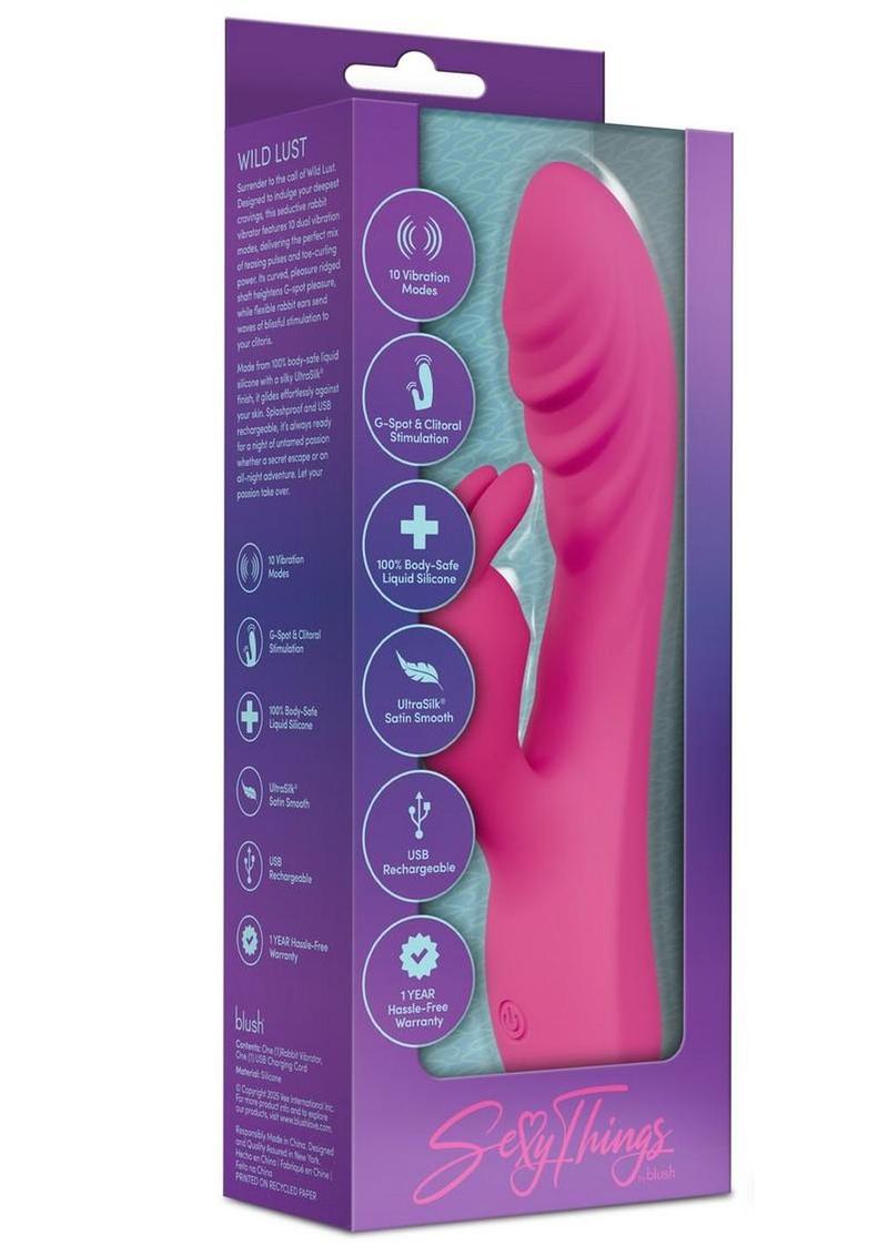 Sexy Things Wild Lust Rechargeable Silicone Rabbit Vibrator