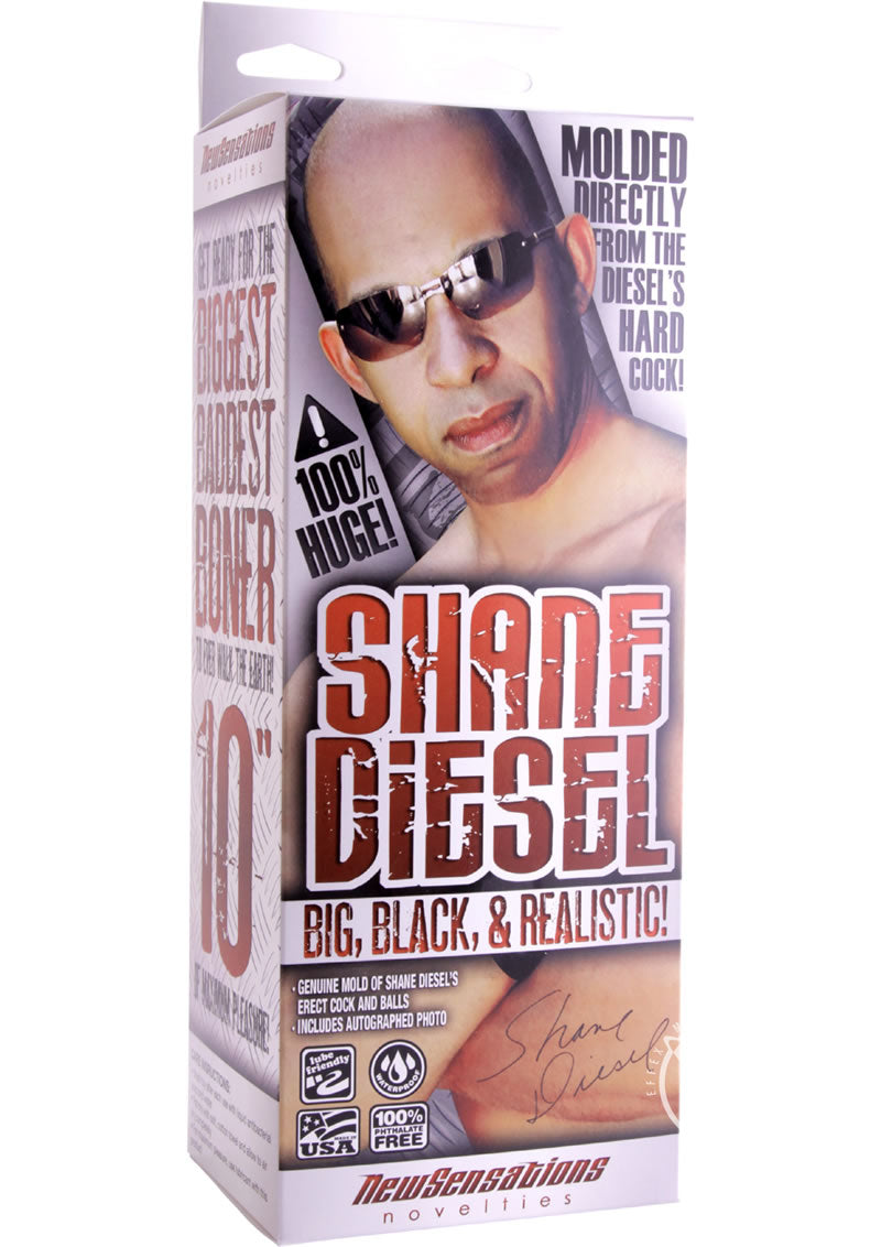 Shane Diesel Big Black and Realistic Dildo with Balls