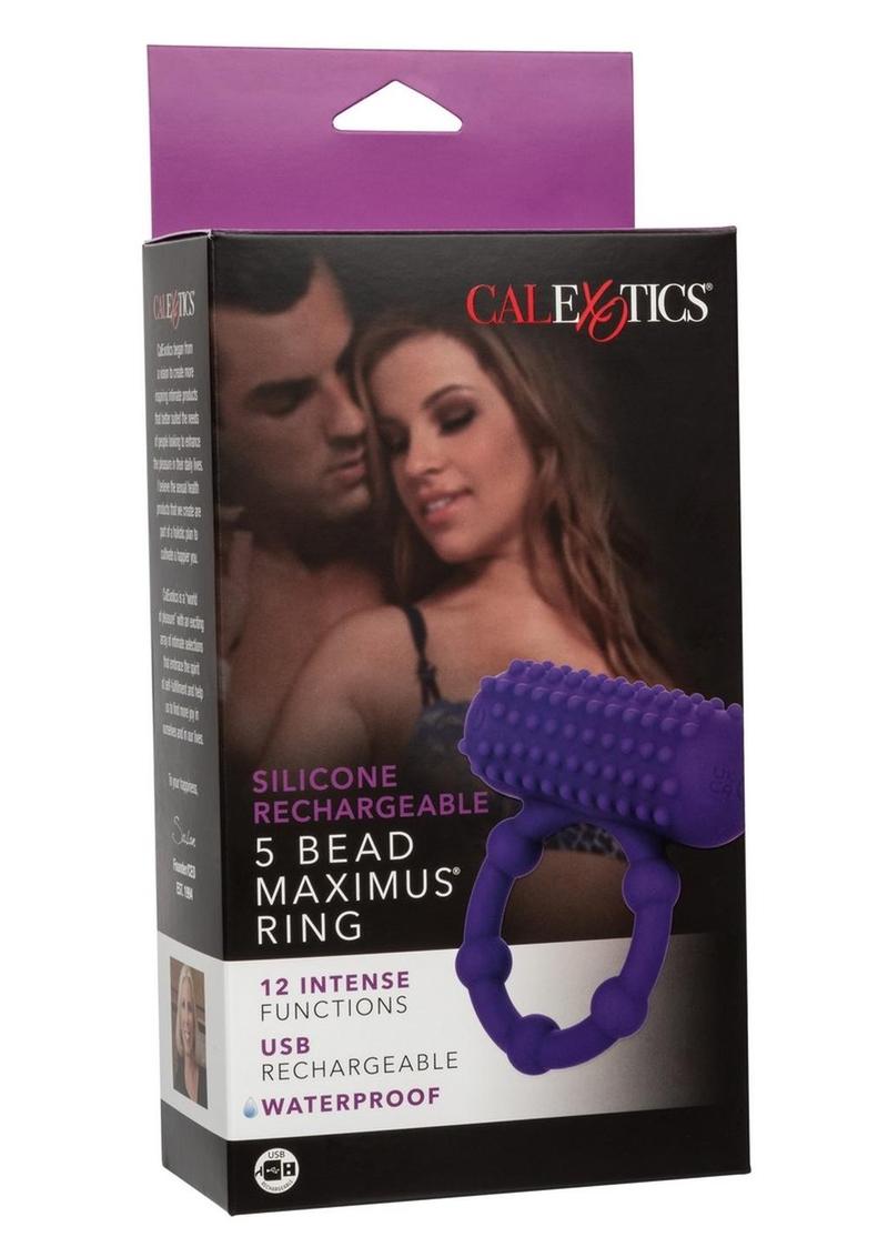 Silicone Rechargeable 5 Bead Maximus Couples Ring