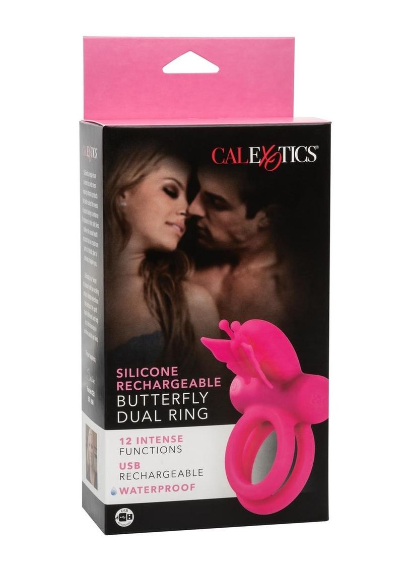 Silicone Rechargeable Dual Butterfly Couples Ring
