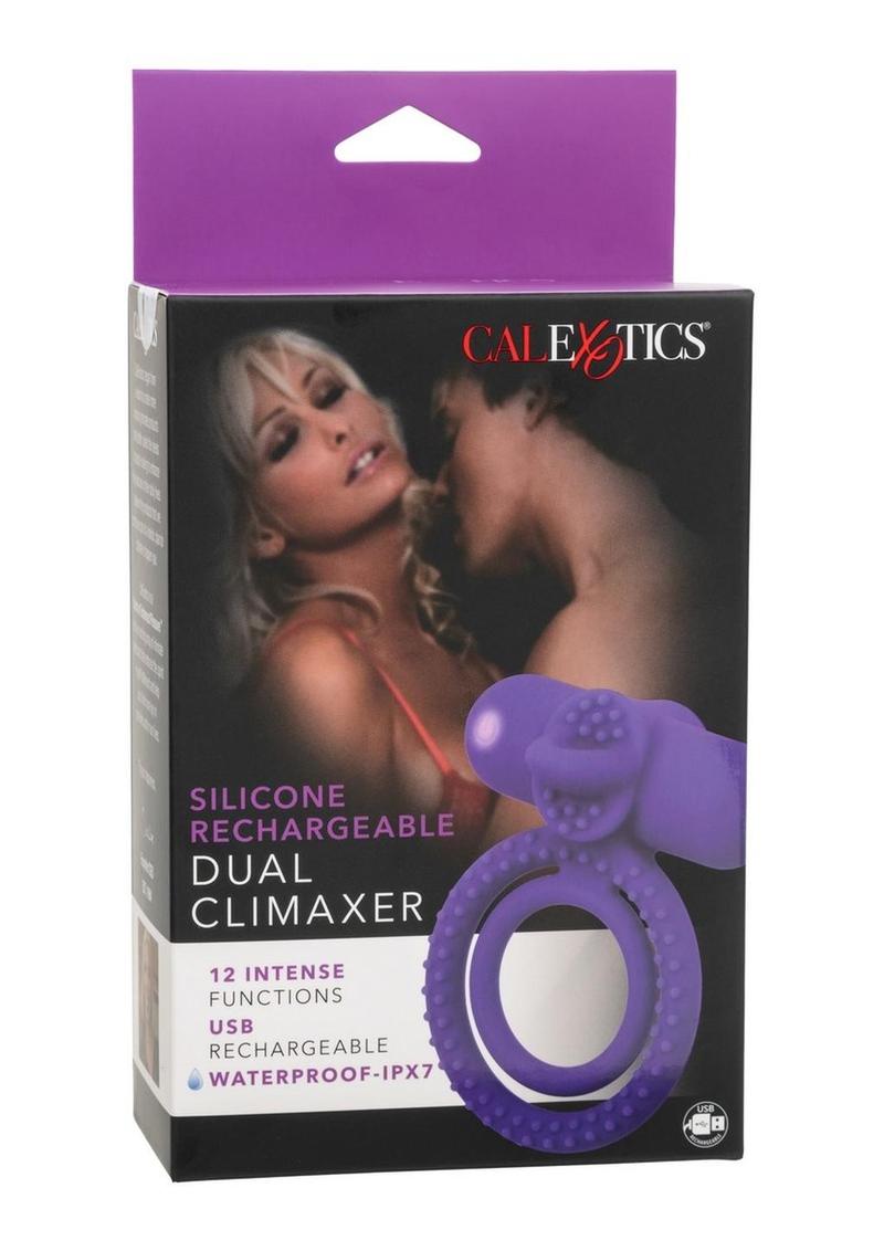 Silicone Rechargeable Dual Climaxer Cock Ring