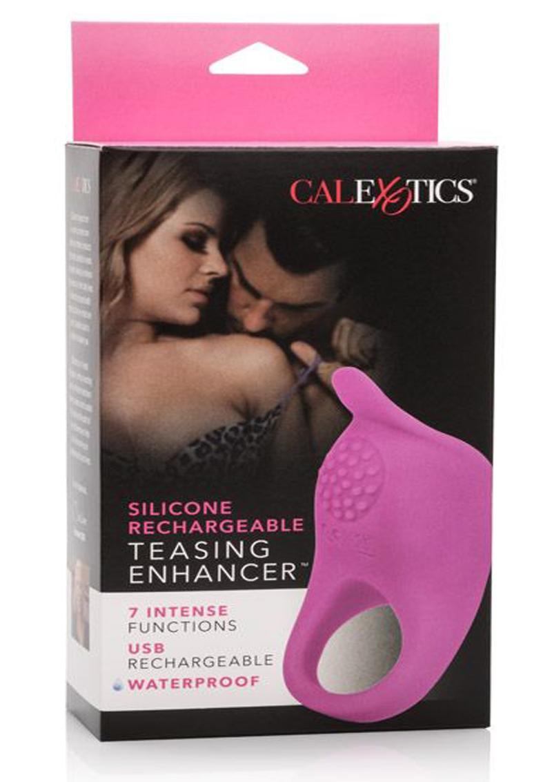 Silicone Rechargeable Teasing Enhancer Cockring Waterproof