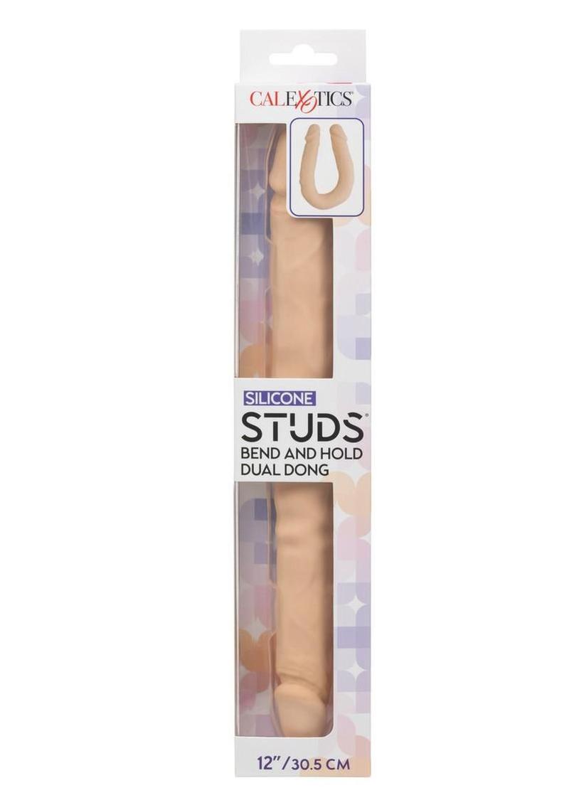 Silicone Studs Bend and Hold Dual Dildo 12