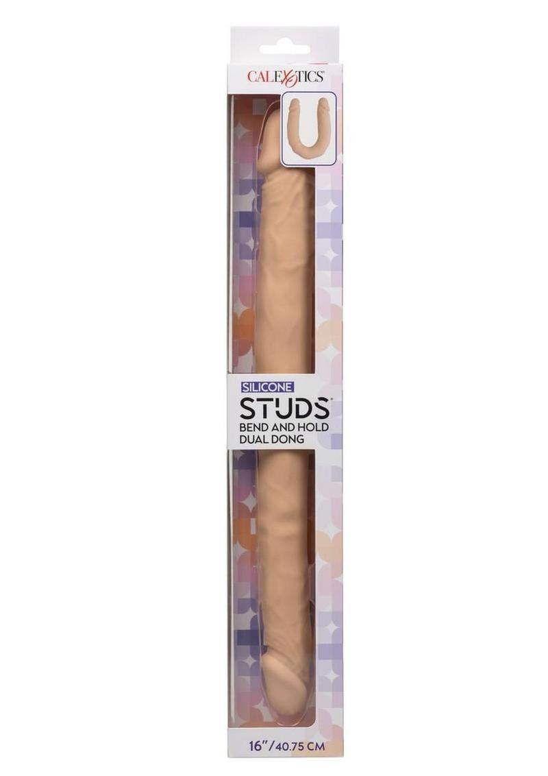 Silicone Studs Bend and Hold Dual Dildo 16