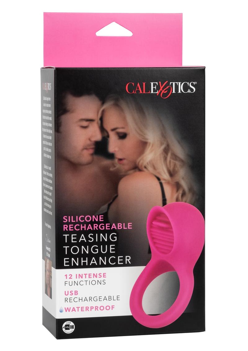 Silicone Vibrating Teasing Tongue Enhancer Cock Ring