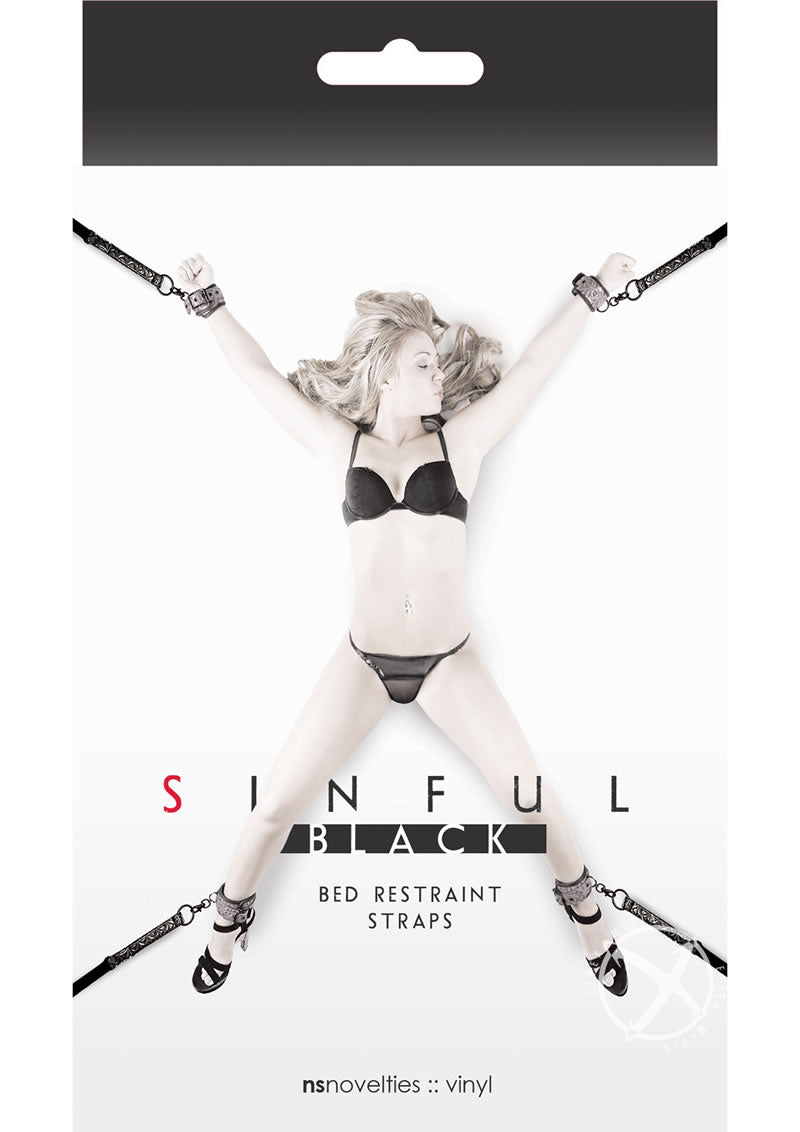 Sinful Vinyl Bed Restraint Straps Kit
