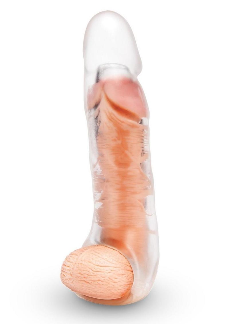 Size Up Extra Girthy Clear View Penis Extender with Ball Loop