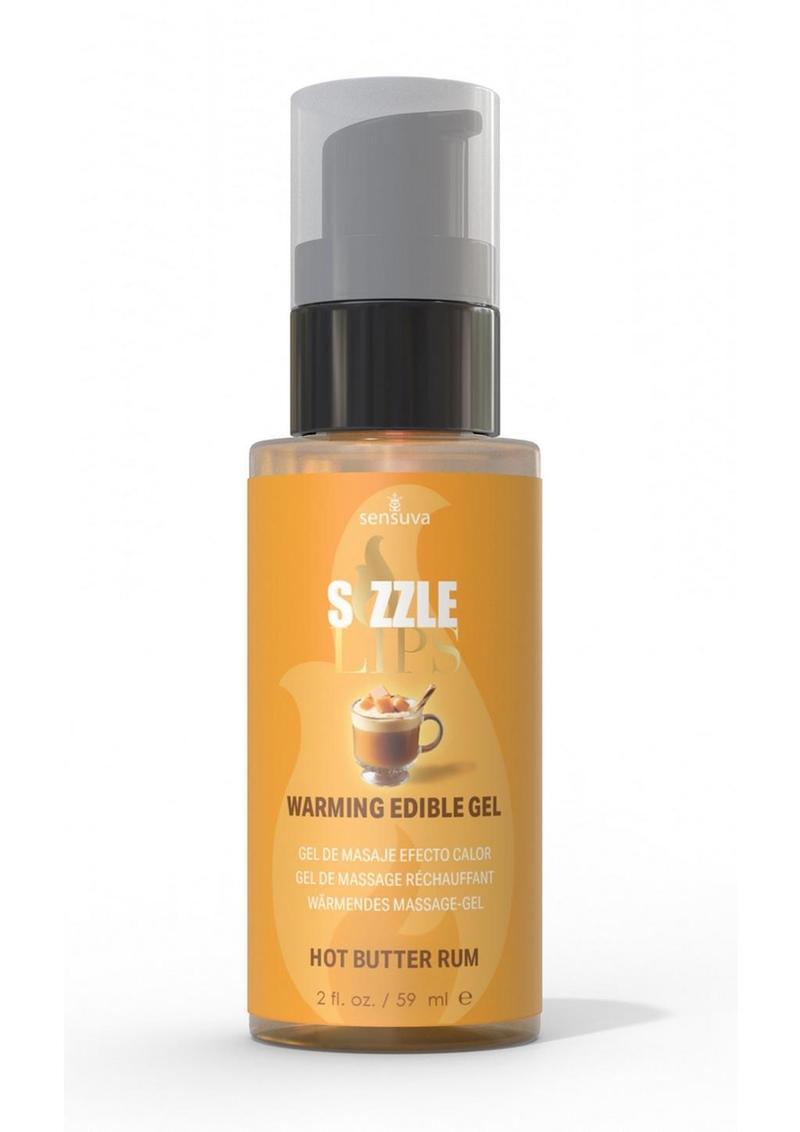 Sizzle Lips Warming Edible Gel Butter Rum