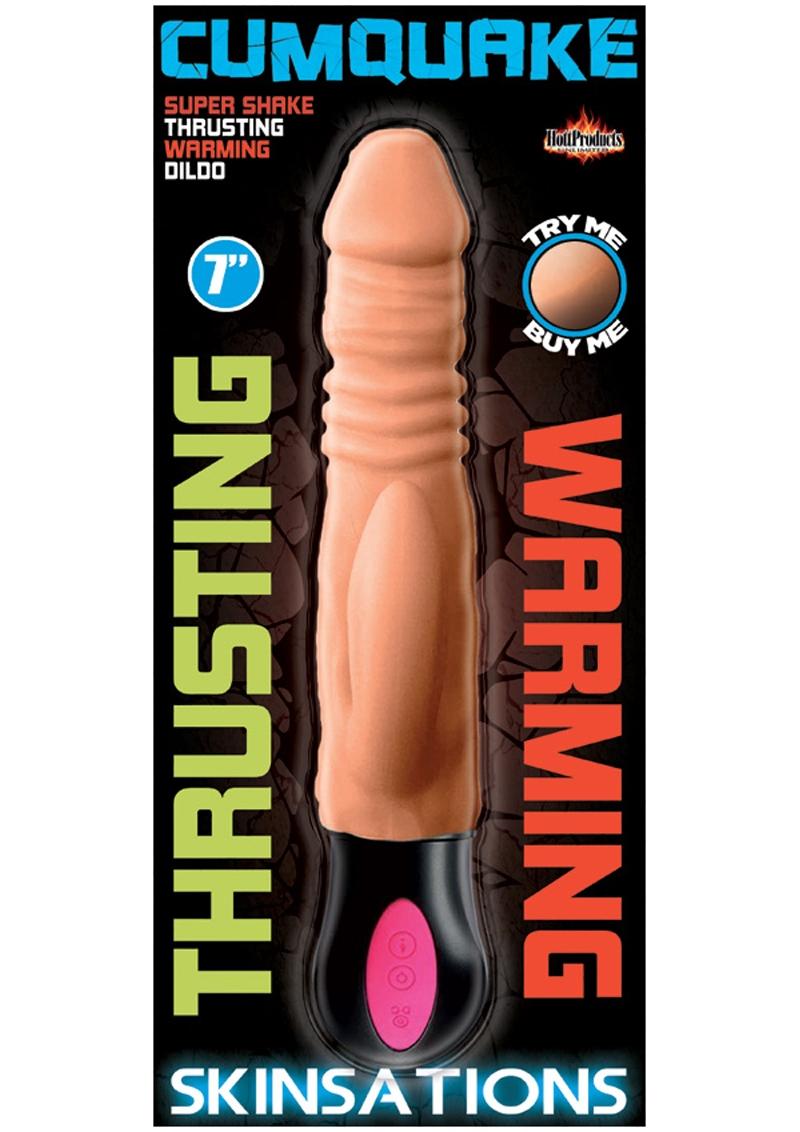 Skinsations Cumquake Super Shake Thrusting Warming Dildo Rechargeable