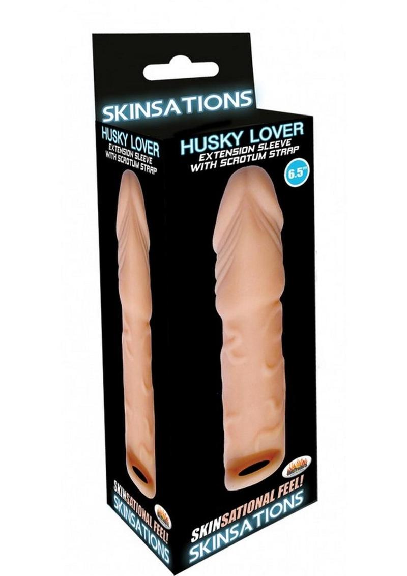 Skinsations Husky Lover Extension Sleeve with Scrotum Strap