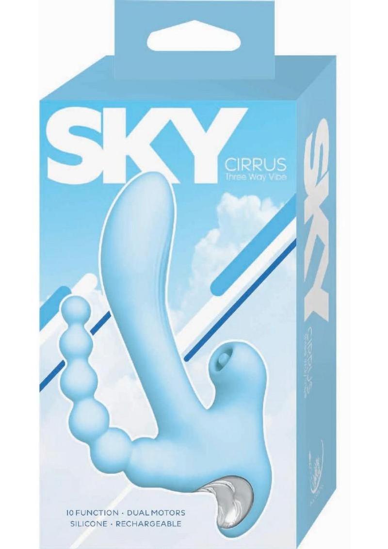 Sky Cirrus Three Way Rechargeable Silicone Vibrator