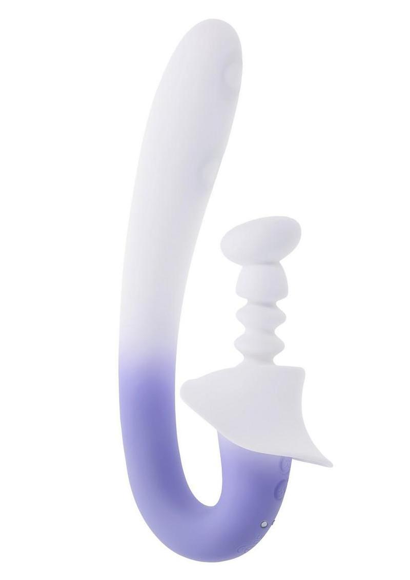 Spring Loaded Rechargeable Silicone Dual Vibrator