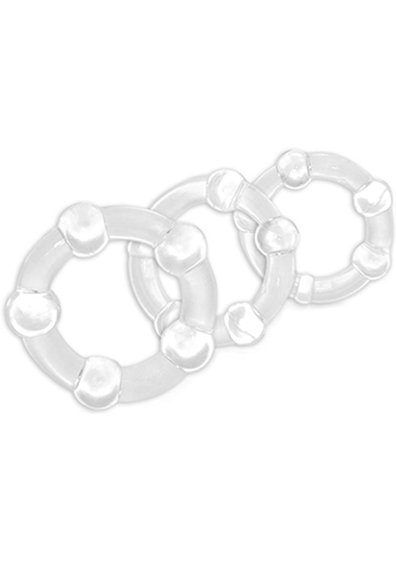 Stay Hard Beaded Cock Rings (3 Sizes