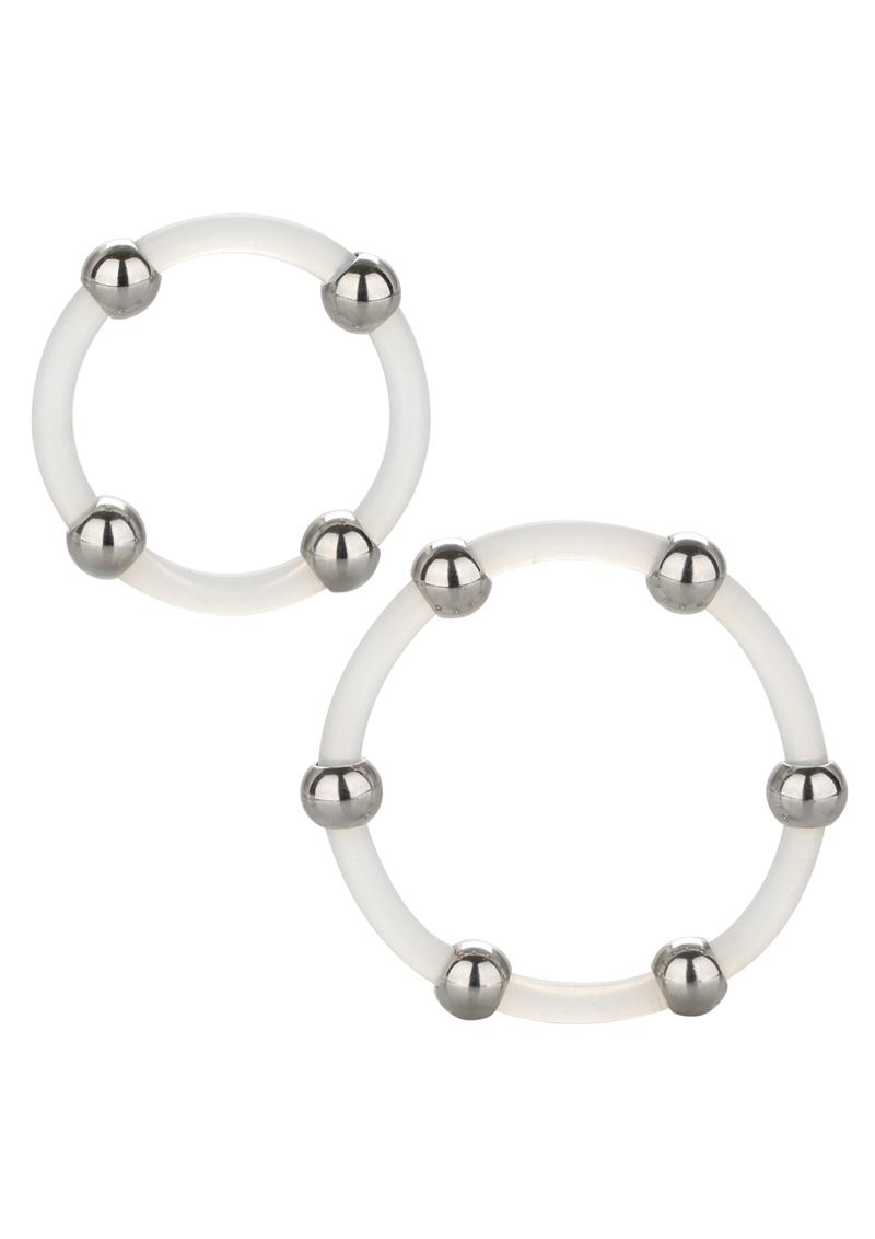 Steel Beaded Silicone Ring