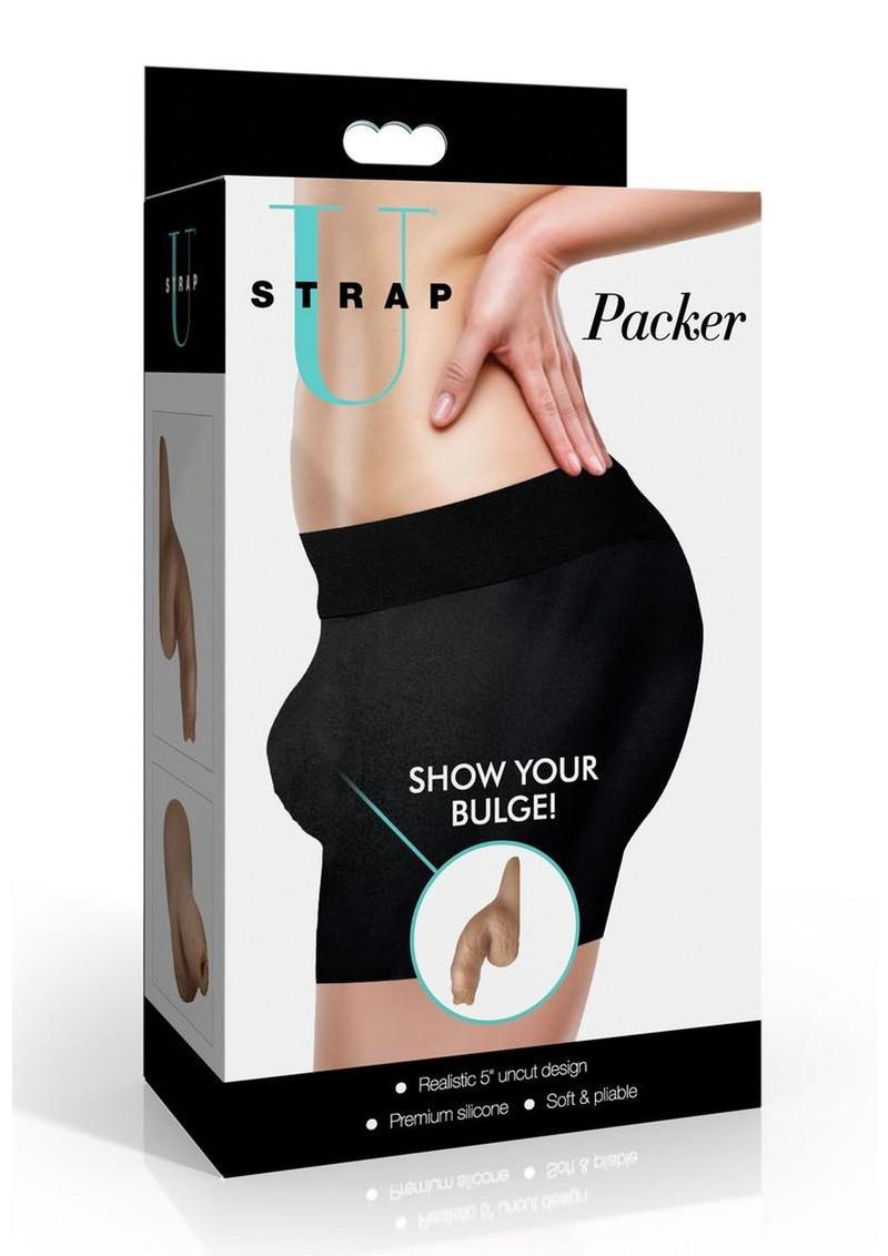 Strap U Uncut Packer Silicone 5.1in Dildo