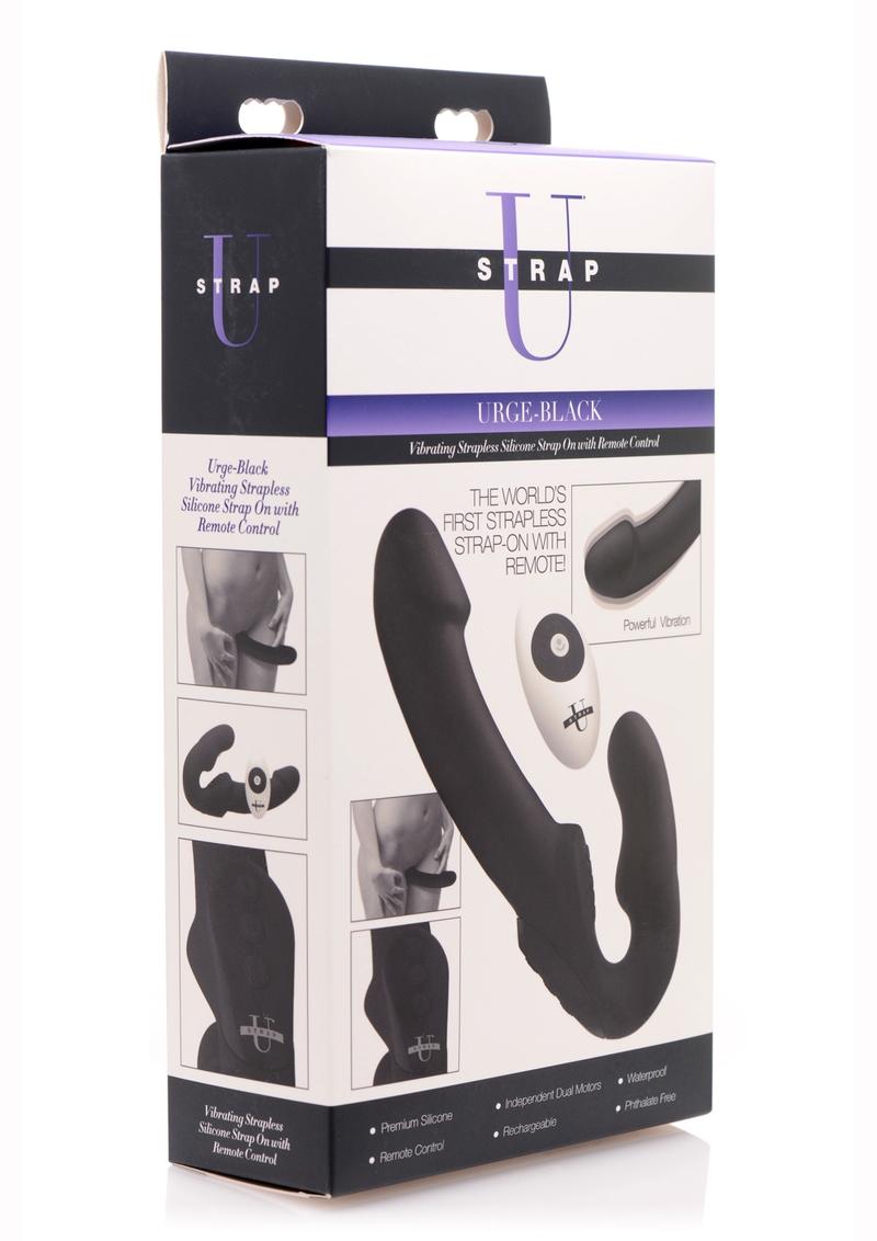 Strap U Urge Rechargeable Silicone Strapless Strap-On with Remote Control