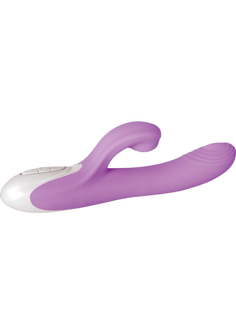 Super Sucker Rechargeable Silicone G-Spot Vibrator with Clitoral Stimulator