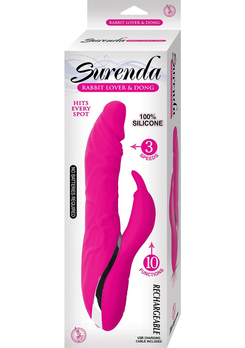 Surenda Rabbit Lover and Dildo Rechargeable Silicone Vibrator