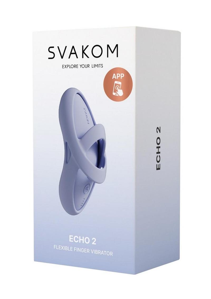 Svakom Echo 2 App Compatible Rechargeable Silicone Heated Finger Vibrator