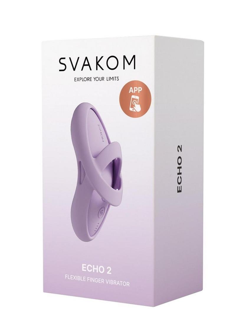 Svakom Echo 2 App Compatible Rechargeable Silicone Heated Finger Vibrator