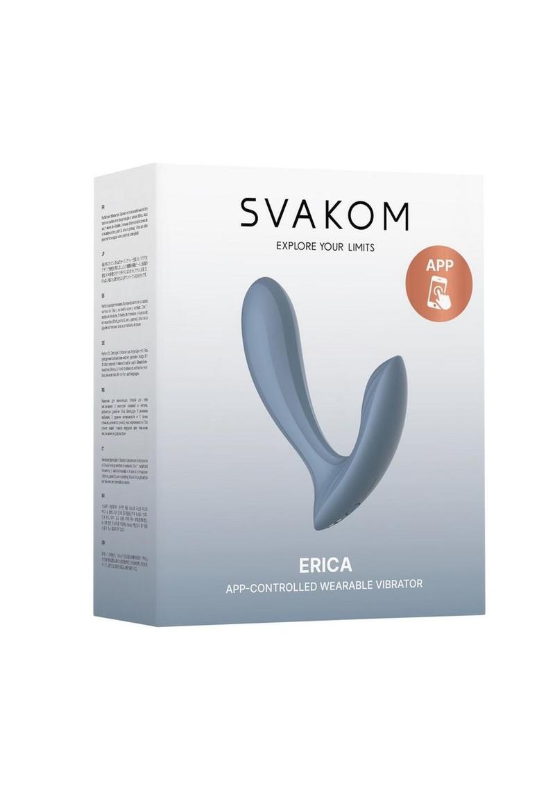 Svakom Erica Romantic Rose App Compatible Rechargeable Silicone Dual Stimulating Vibrator