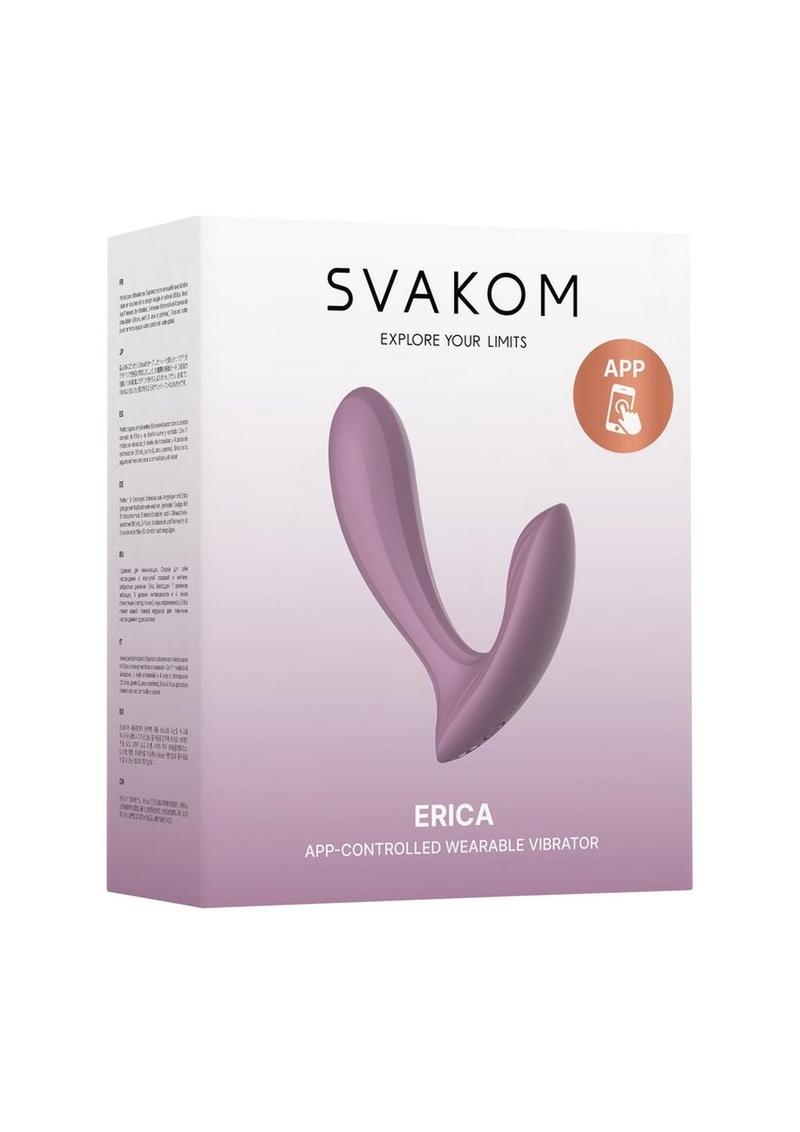 Svakom Erica Rechargeable Silicone App Compatible Dual Vibrator with Clitoral Stimulator and Remote