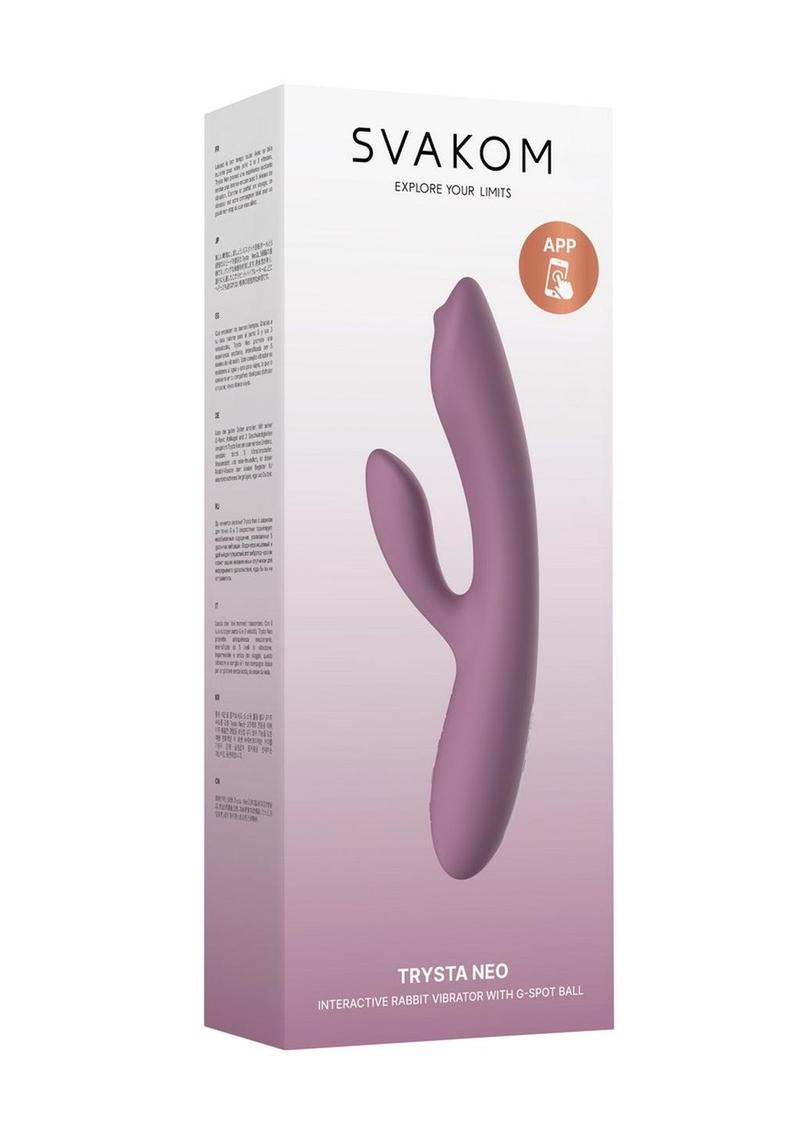 Svakom Trysta Neo Rechargeable App Compatible Silicone Rabbit Vibrator